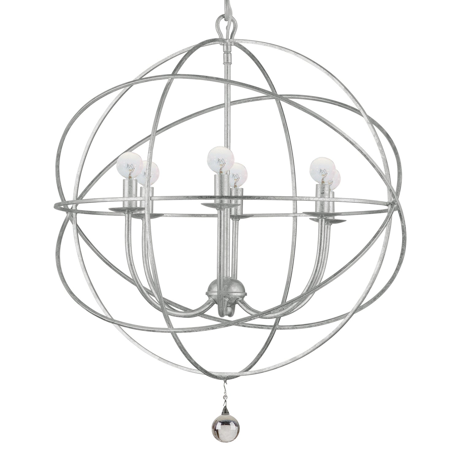 Crystorama - 9226-OS - Six Light Chandelier - Solaris - Olde Silver