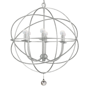 Crystorama - 9226-OS - Six Light Chandelier - Solaris - Olde Silver