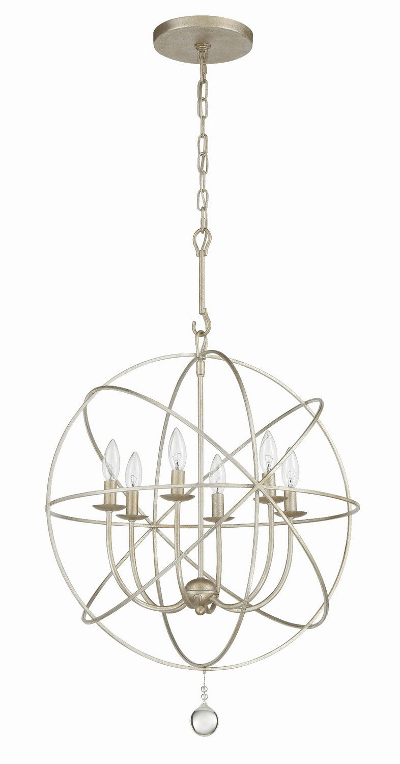 Crystorama - 9226-OS - Six Light Chandelier - Solaris - Olde Silver