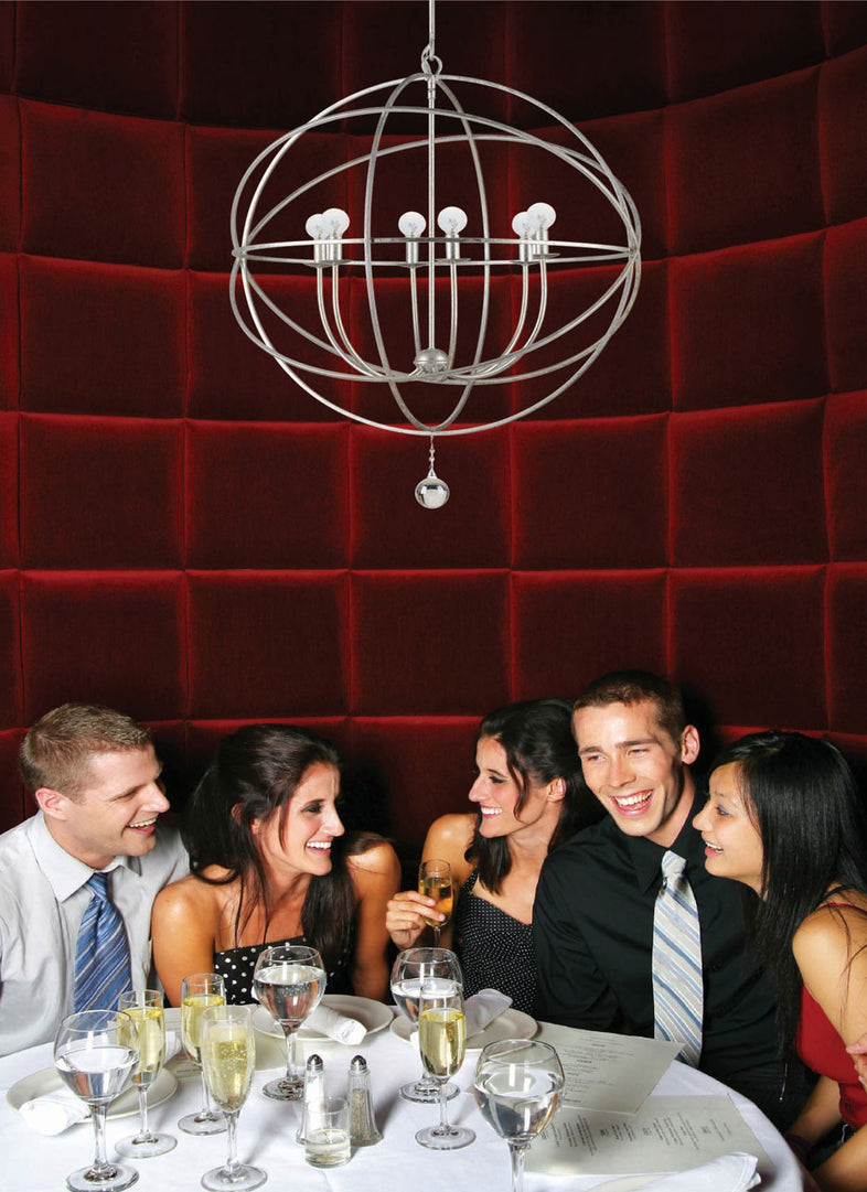 Crystorama - 9226-OS - Six Light Chandelier - Solaris - Olde Silver