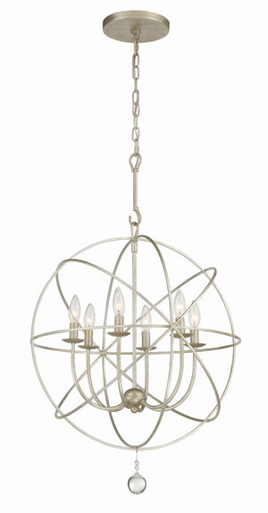 Crystorama - 9226-OS - Six Light Chandelier - Solaris - Olde Silver