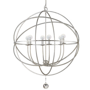 Crystorama - 9228-OS - Six Light Chandelier - Solaris - Olde Silver