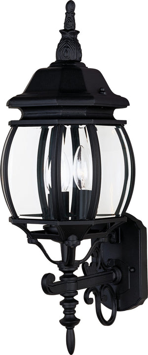 Maxim - 1033BK - Three Light Outdoor Wall Lantern - Crown Hill - Black