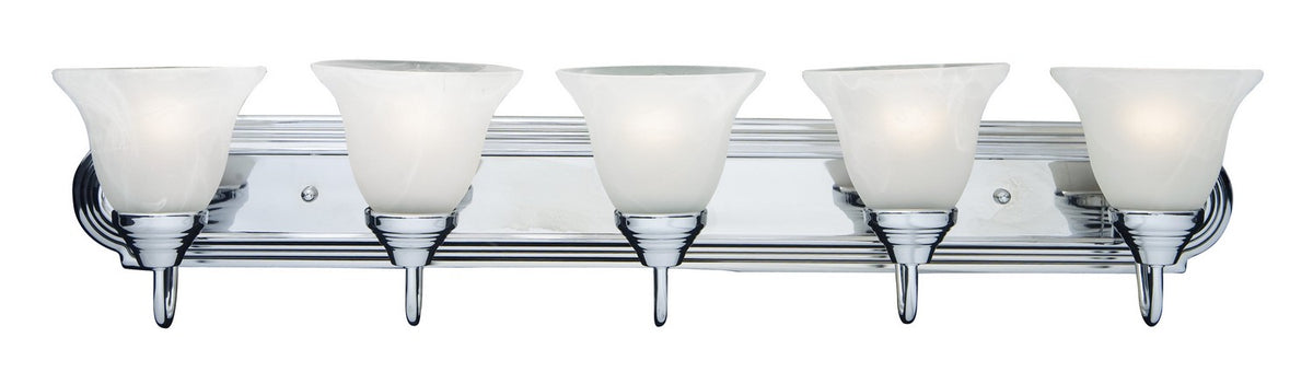 Maxim - 8015MRPC - Five Light Bath Vanity - Essentials - 801x - Polished Chrome