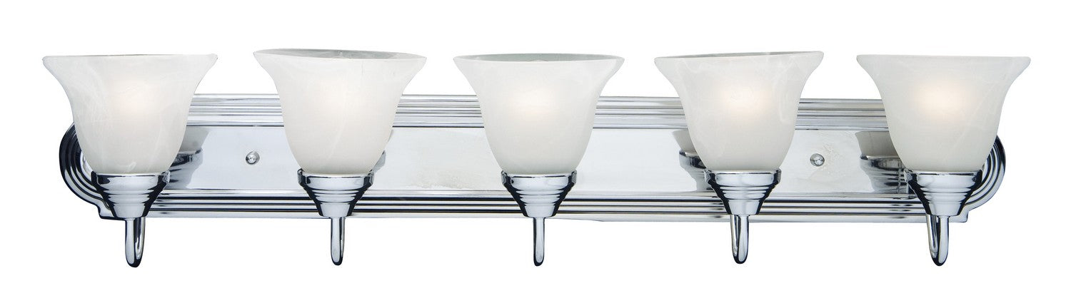 Maxim - 8015MRPC - Five Light Bath Vanity - Essentials - 801x - Polished Chrome