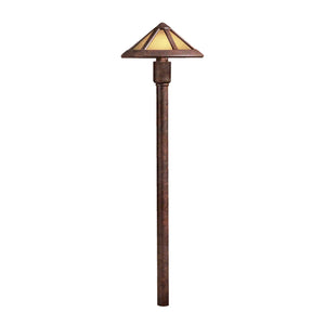 Kichler - 15450TZT - One Light Path & Spread - Textured Tannery Bronze