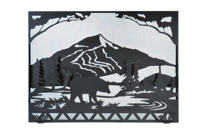 Meyda Tiffany - 107426 - Fireplace Screen - Bear Creek - Textured Black