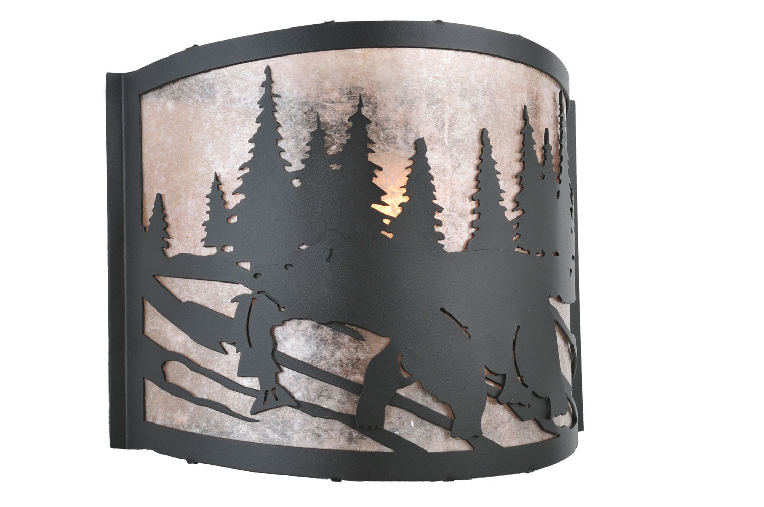 Meyda Tiffany - 107450 - One Light Wall Sconce - Grizzly Bear - Black