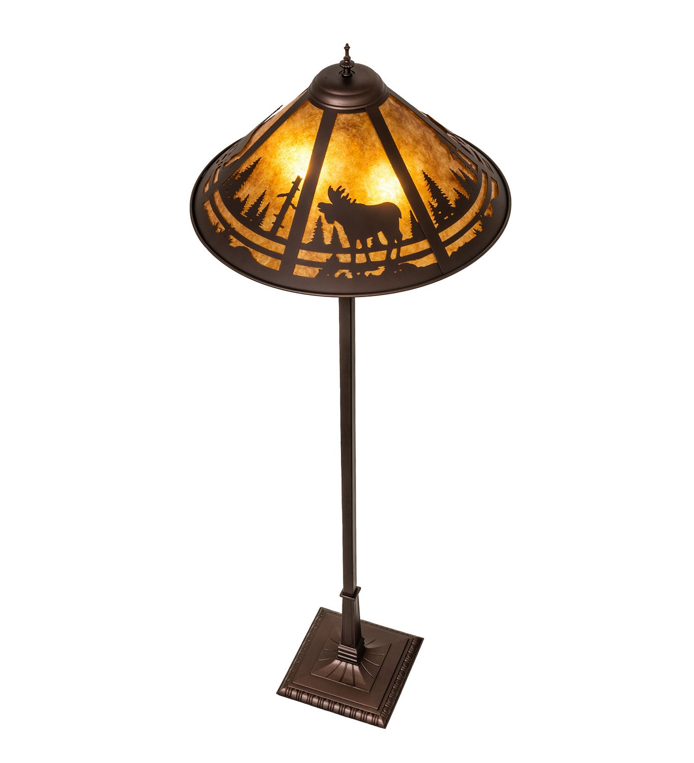 Meyda Tiffany - 107889 - Two Light Floor Lamp - Moose Creek - Mahogany Bronze