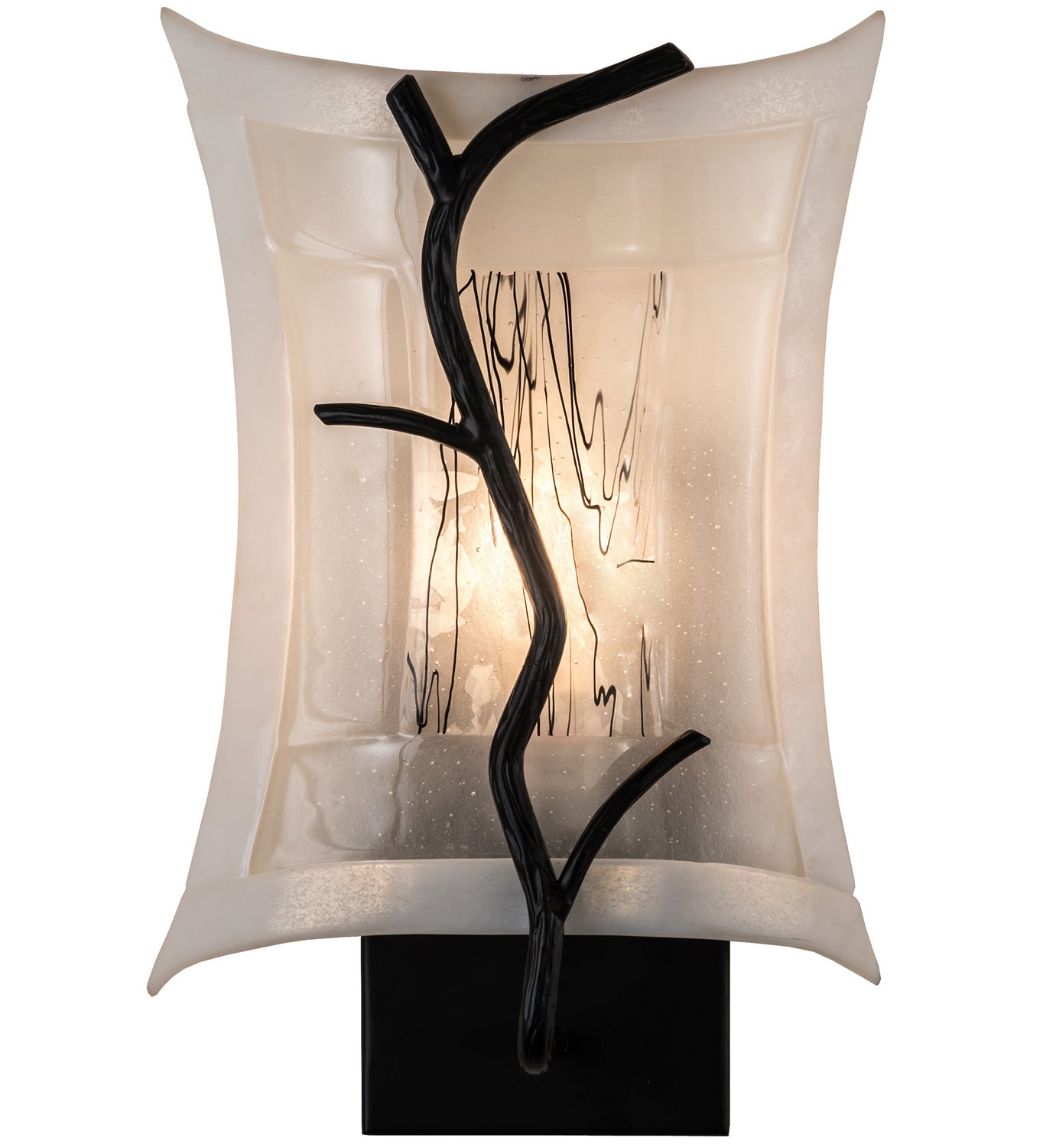 Meyda Tiffany - 108795 - One Light Wall Sconce - Metro Fusion - Black Metal