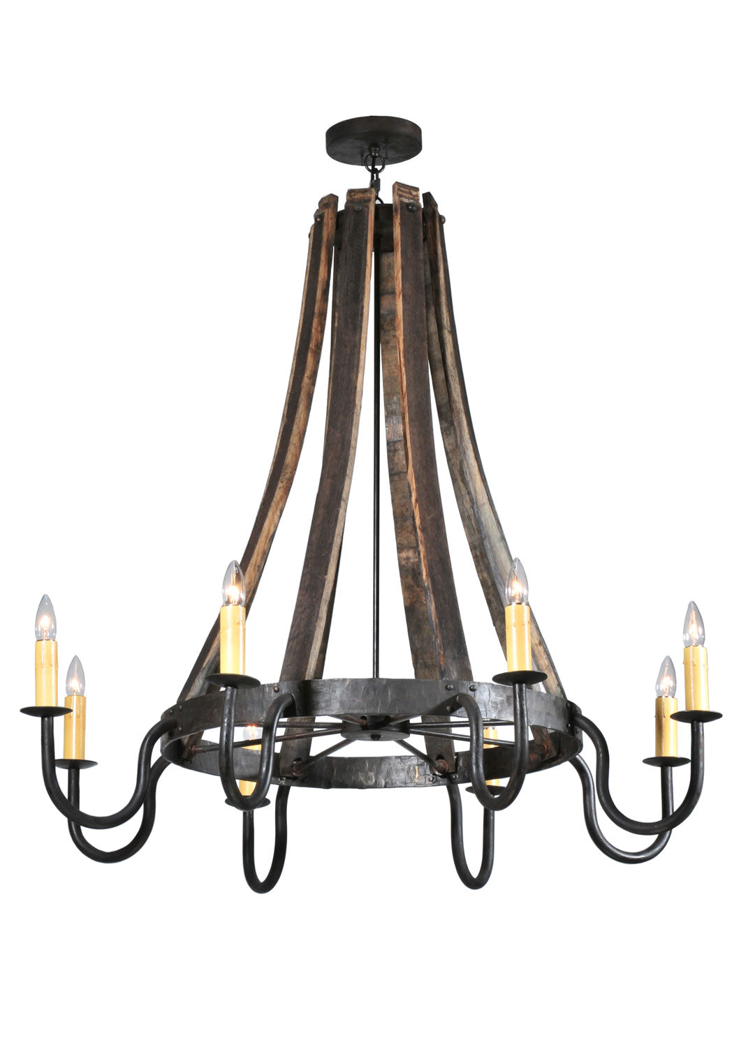 Meyda Tiffany - 108810 - Eight Light Chandelier - Barrel Stave - Costello Black