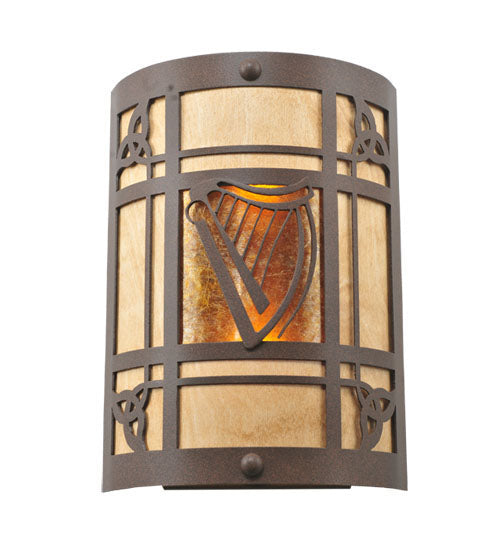 Meyda Tiffany - 108827 - Two Light Wall Sconce - Celtic Harp - Caf Noir