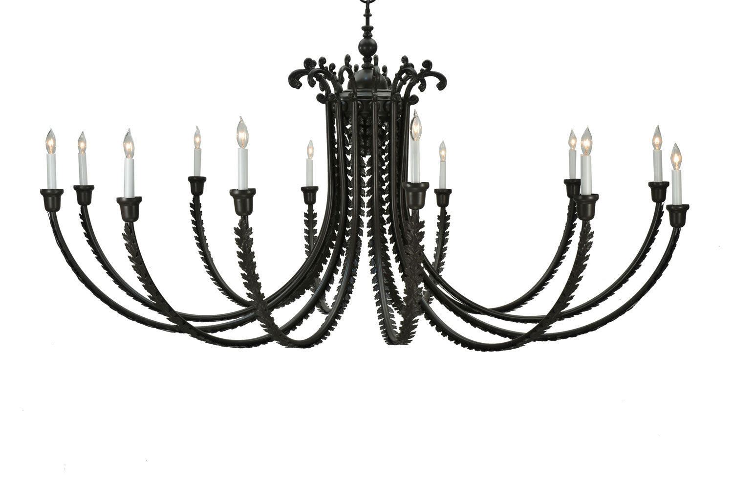 Meyda Tiffany - 108852 - 12 Light Chandelier - Oak Bough - Timeless Bronze