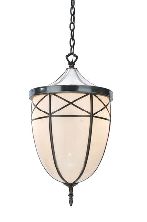 Meyda Tiffany - 109137 - Two Light Pendant - Borough Hall - Craftsman Brown