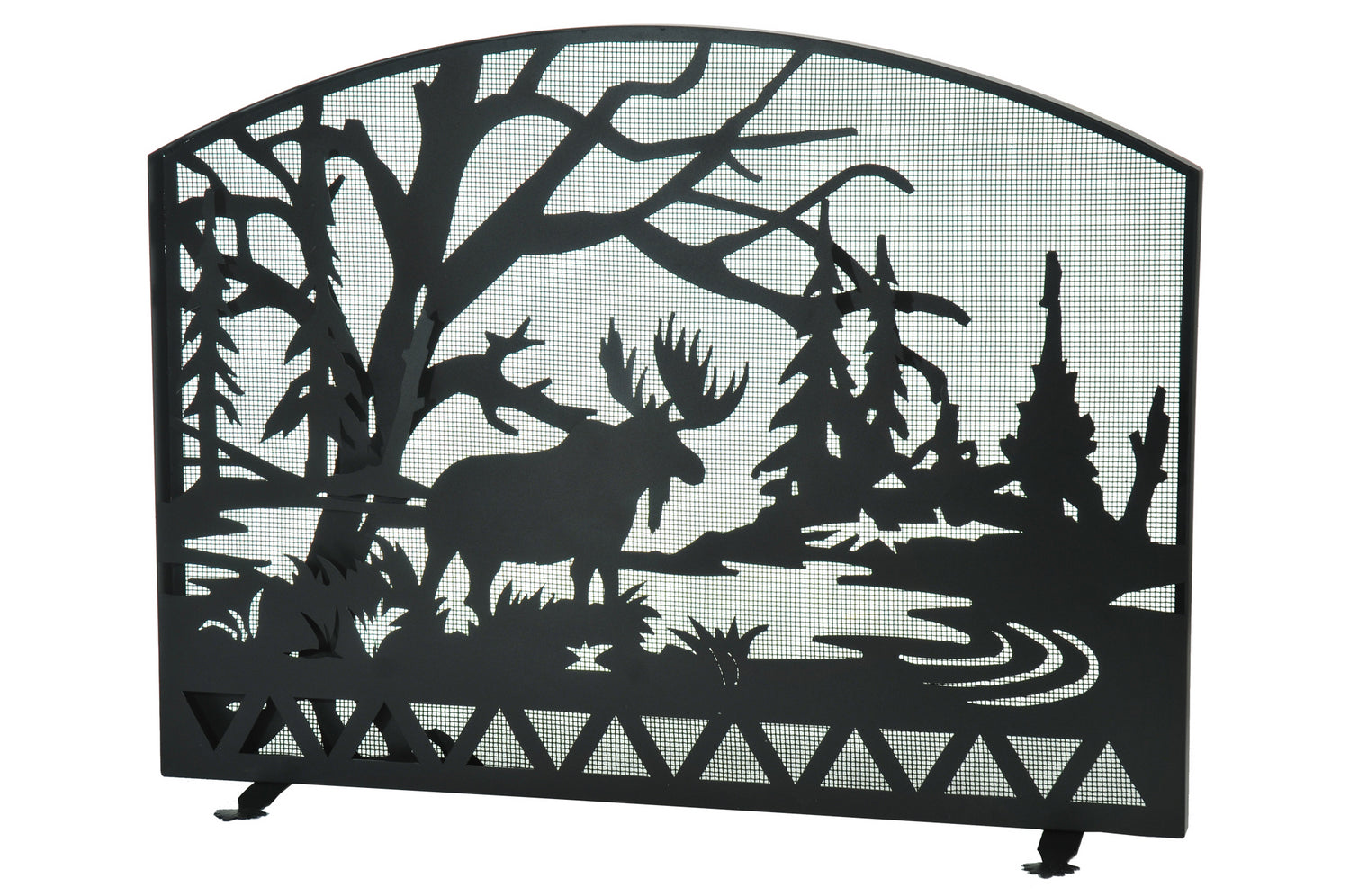 Meyda Tiffany - 109212 - Fireplace Screen - Moose Creek - Textured Black