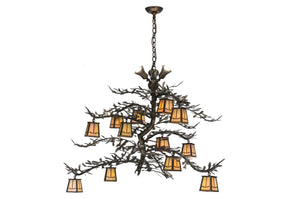 Meyda Tiffany - 110031 - 15 Light Chandelier - Pine Branch - Antique Copper Green Needles