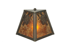 Meyda Tiffany - 111037 - One Light Wall Sconce - Winter Pine - Craftsman Brown