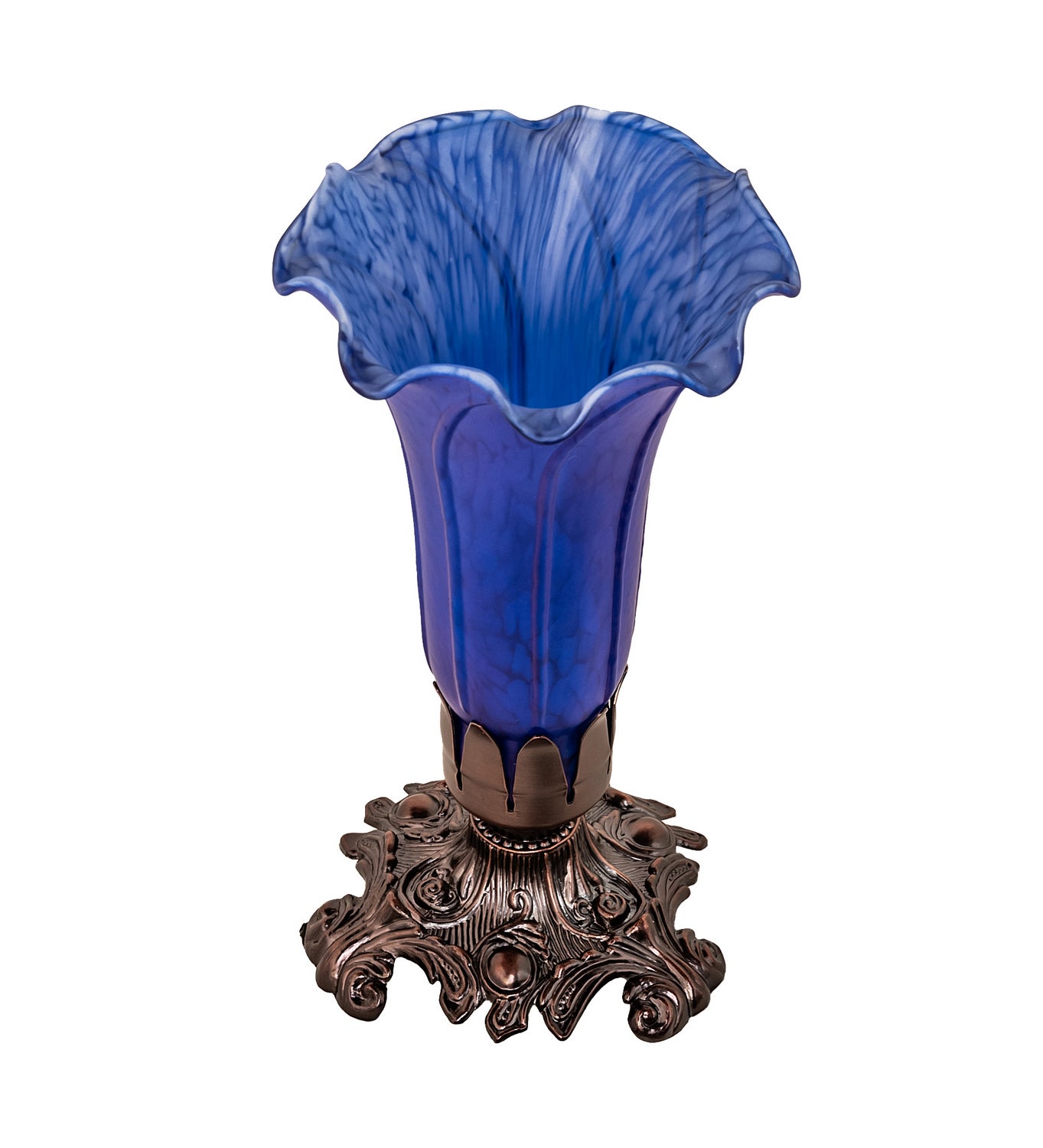 Meyda Tiffany - 11262 - One Light Accent Lamp - Blue - Mahogany Bronze