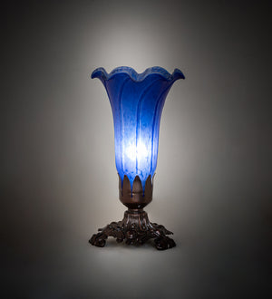 Meyda Tiffany - 11262 - One Light Accent Lamp - Blue - Mahogany Bronze