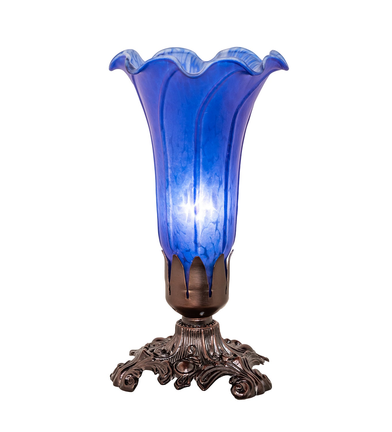 Meyda Tiffany - 11262 - One Light Accent Lamp - Blue - Mahogany Bronze