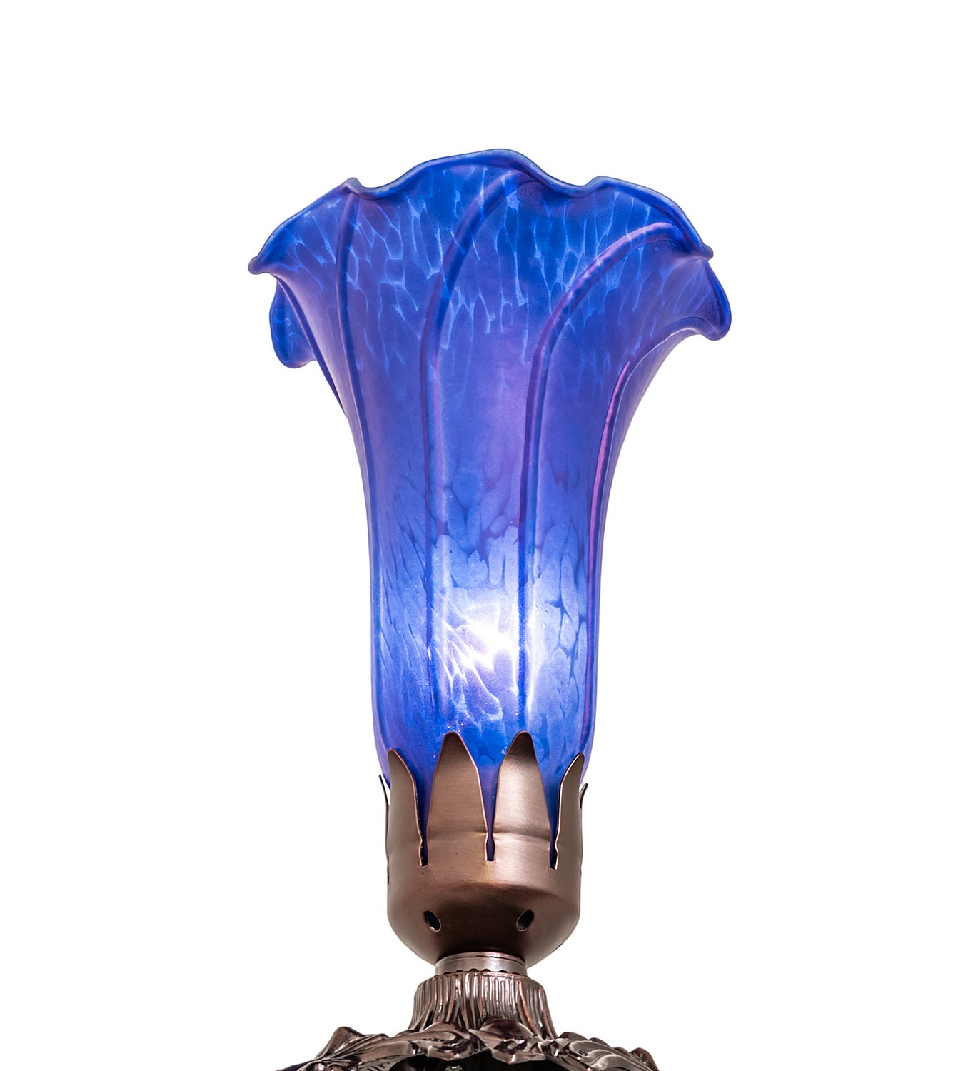 Meyda Tiffany - 11262 - One Light Accent Lamp - Blue - Mahogany Bronze