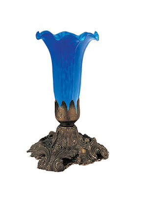 Meyda Tiffany - 11262 - One Light Accent Lamp - Blue - Mahogany Bronze