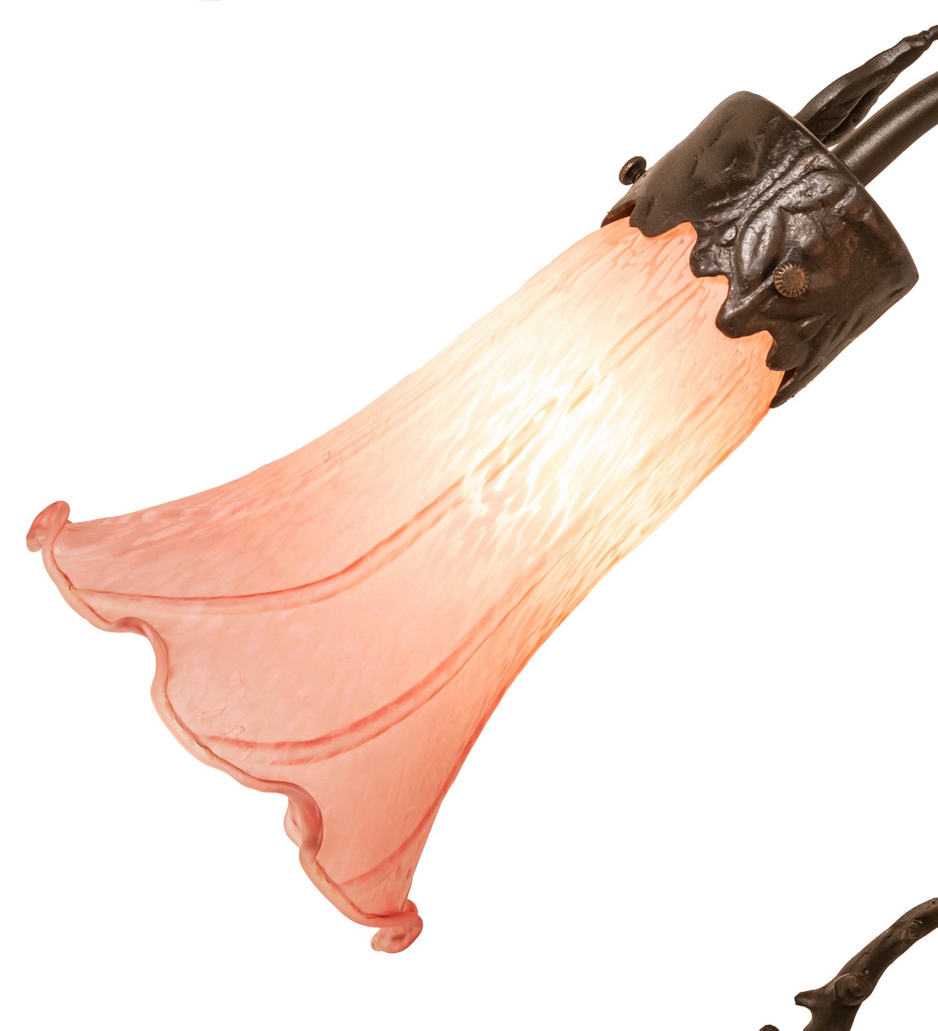 Meyda Tiffany - 17858 - Two Light Accent Lamp - Pink - Mahogany Bronze