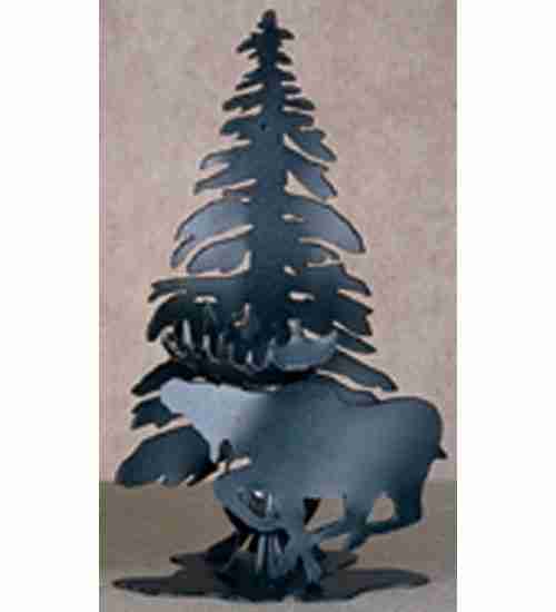 Meyda Tiffany - 23022 - Oil Lamp - Moose On The Loose - Textured Black