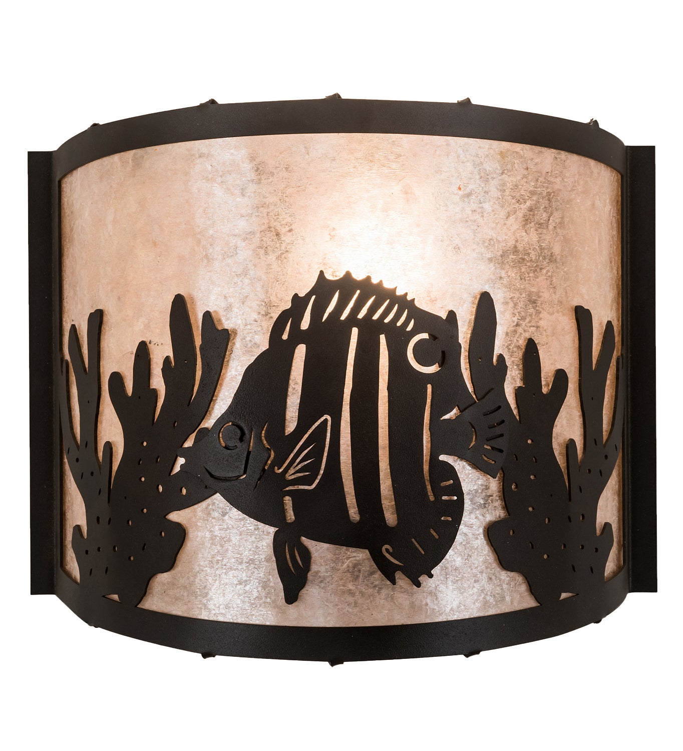 Meyda Tiffany - 23825 - One Light Wall Sconce - Tropical Fish - Textured Black