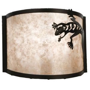 Meyda Tiffany - 23828 - One Light Wall Sconce - Gecko - Textured Black