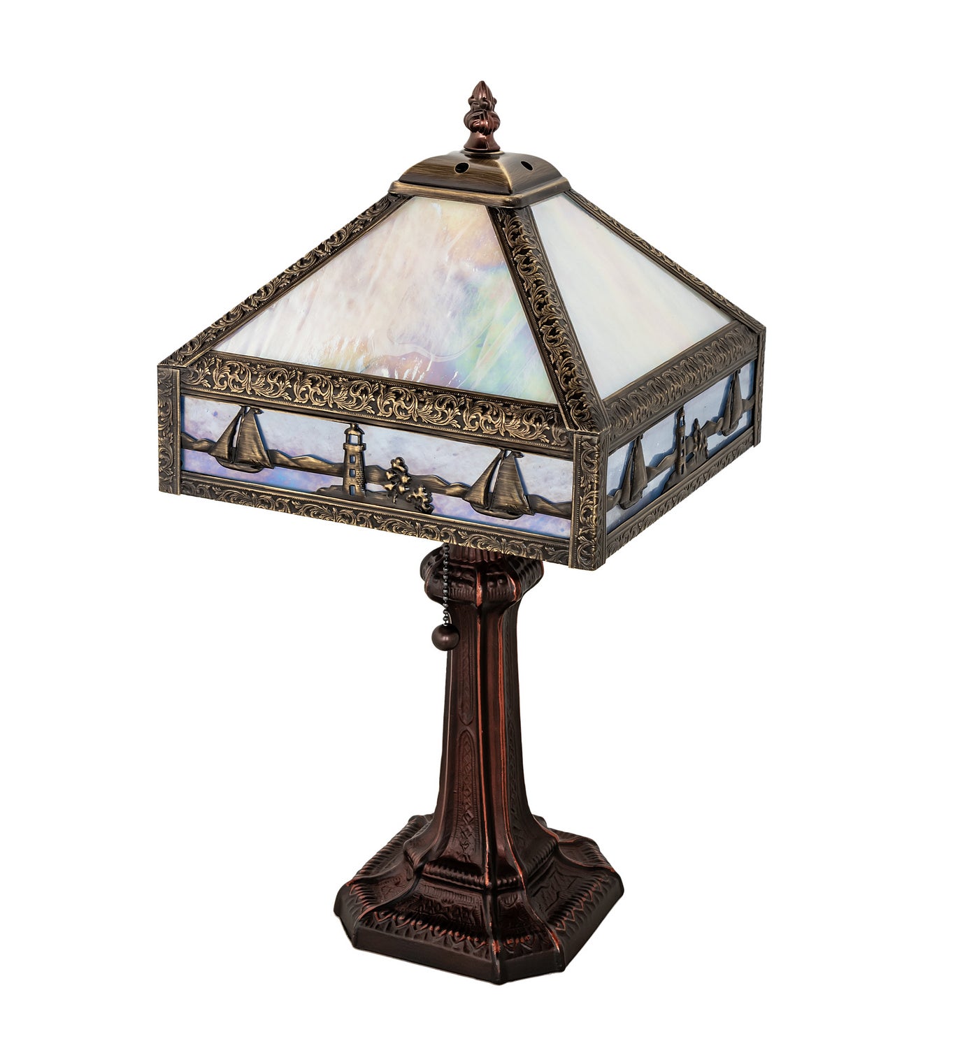 Meyda Tiffany - 26836 - One Light Accent Lamp - Sailboat - Craftsman Brown