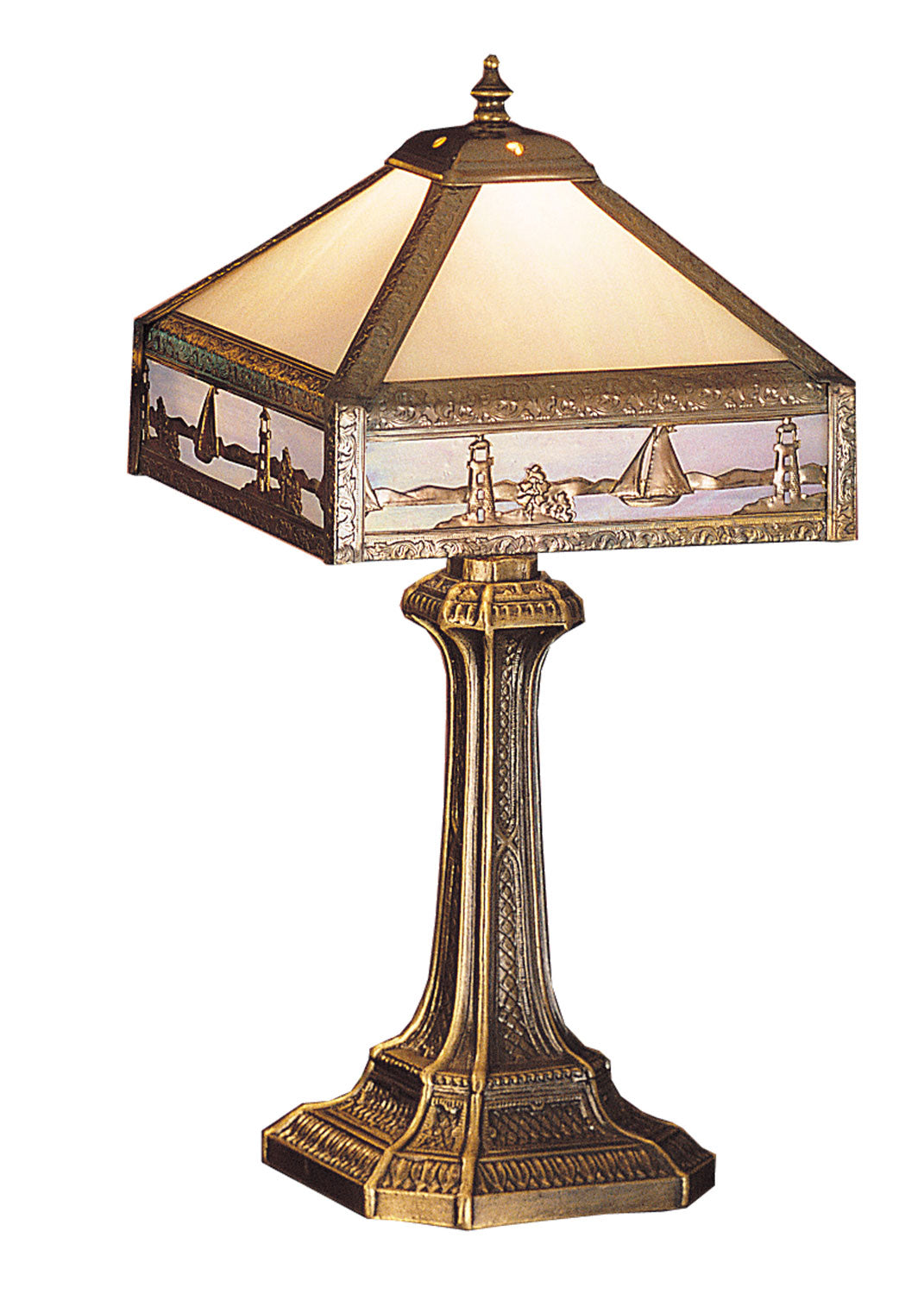 Meyda Tiffany - 26836 - One Light Accent Lamp - Sailboat - Craftsman Brown