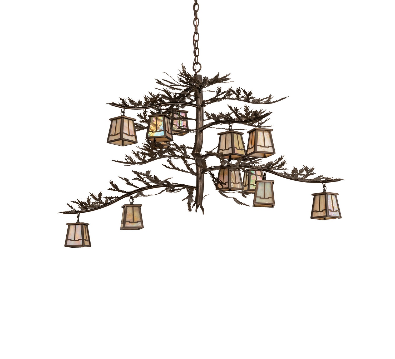 Meyda Tiffany - 50914 - 12 Light Chandelier - Pine Branch - Antique Copper