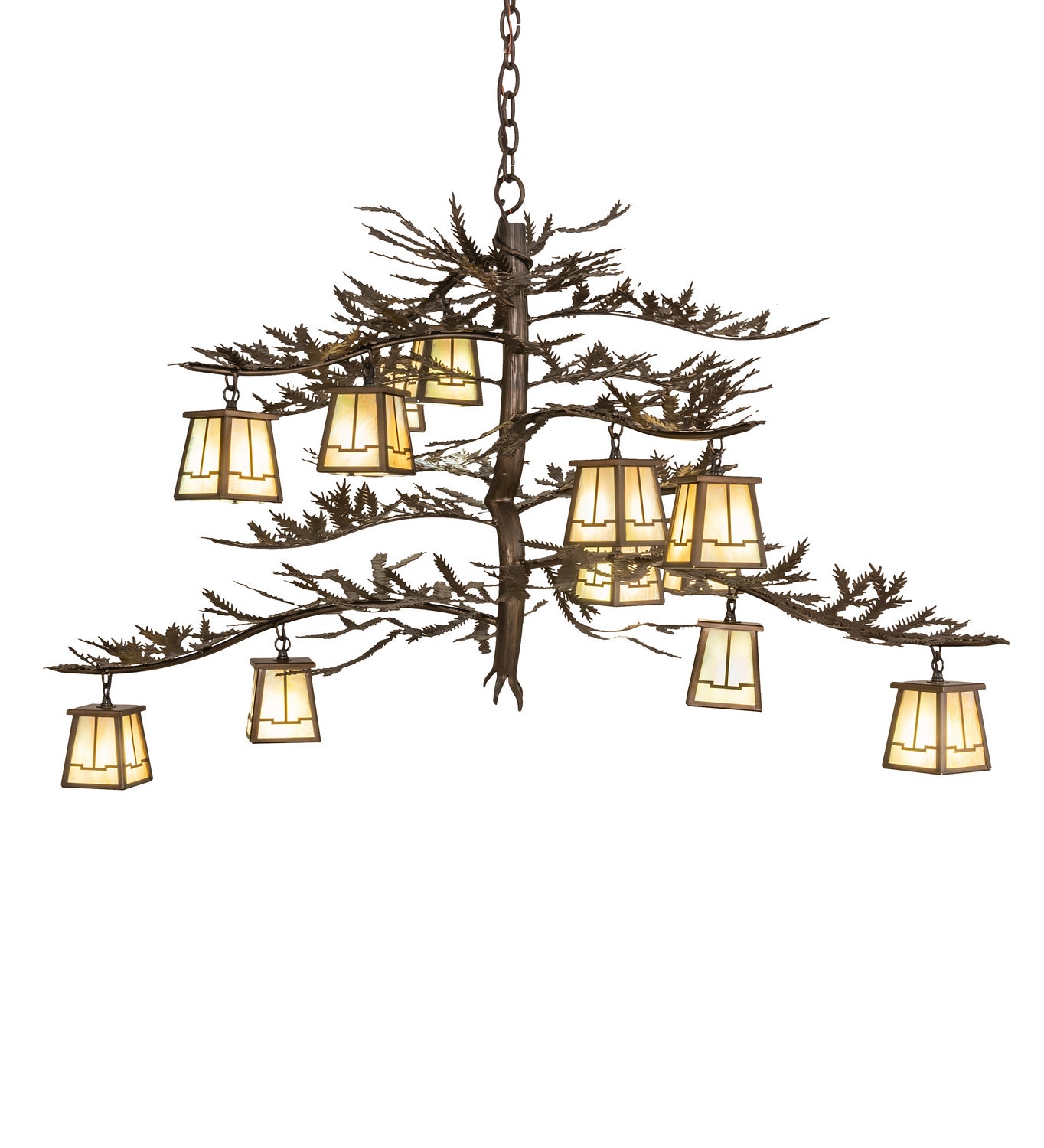 Meyda Tiffany - 50914 - 12 Light Chandelier - Pine Branch - Antique Copper