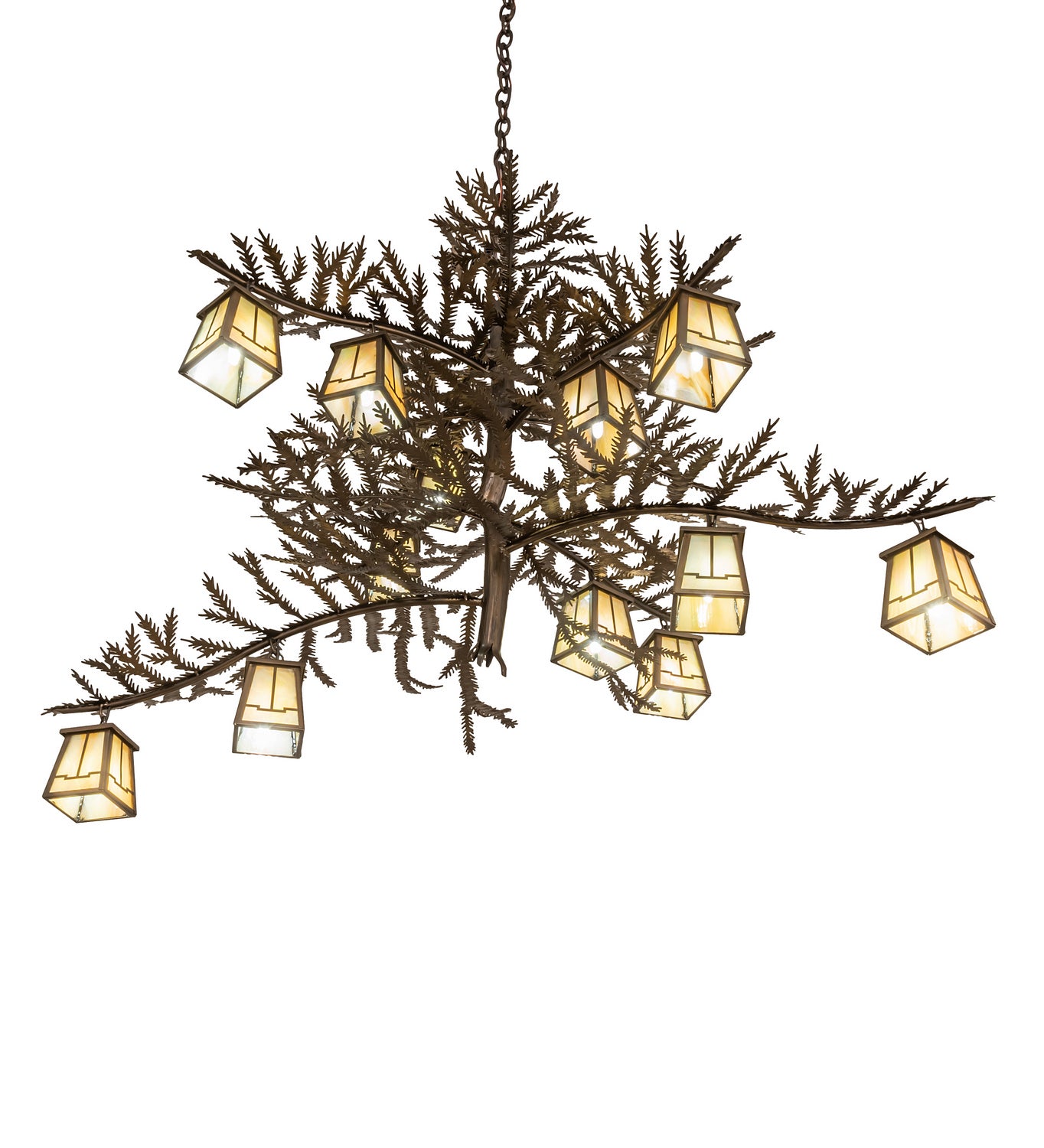 Meyda Tiffany - 50914 - 12 Light Chandelier - Pine Branch - Antique Copper