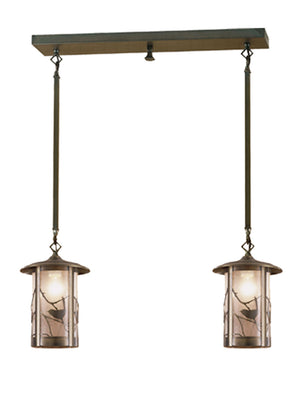 Meyda Tiffany - 57169 - Two Light Island Pendant - Fulton - Antique Brass