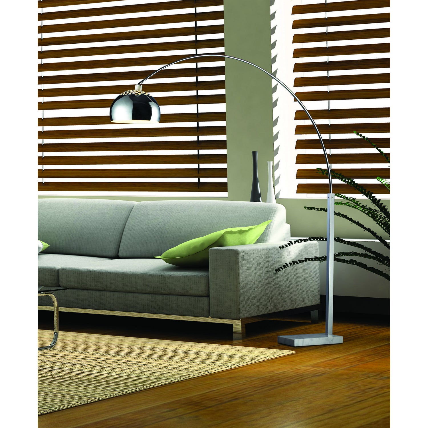 ELK Home - D1428 - One Light Floor Lamp - Penbrook - Polished Nickel