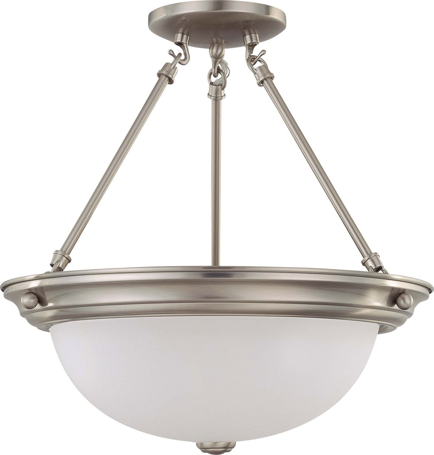 Nuvo Lighting - 60-3246 - Three Light Semi Flush Mount - Close to Ceiling Brushed Nickel - Brushed Nickel