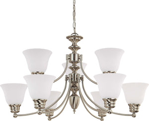 Nuvo Lighting - 60-3256 - Nine Light Chandelier - Empire - Brushed Nickel