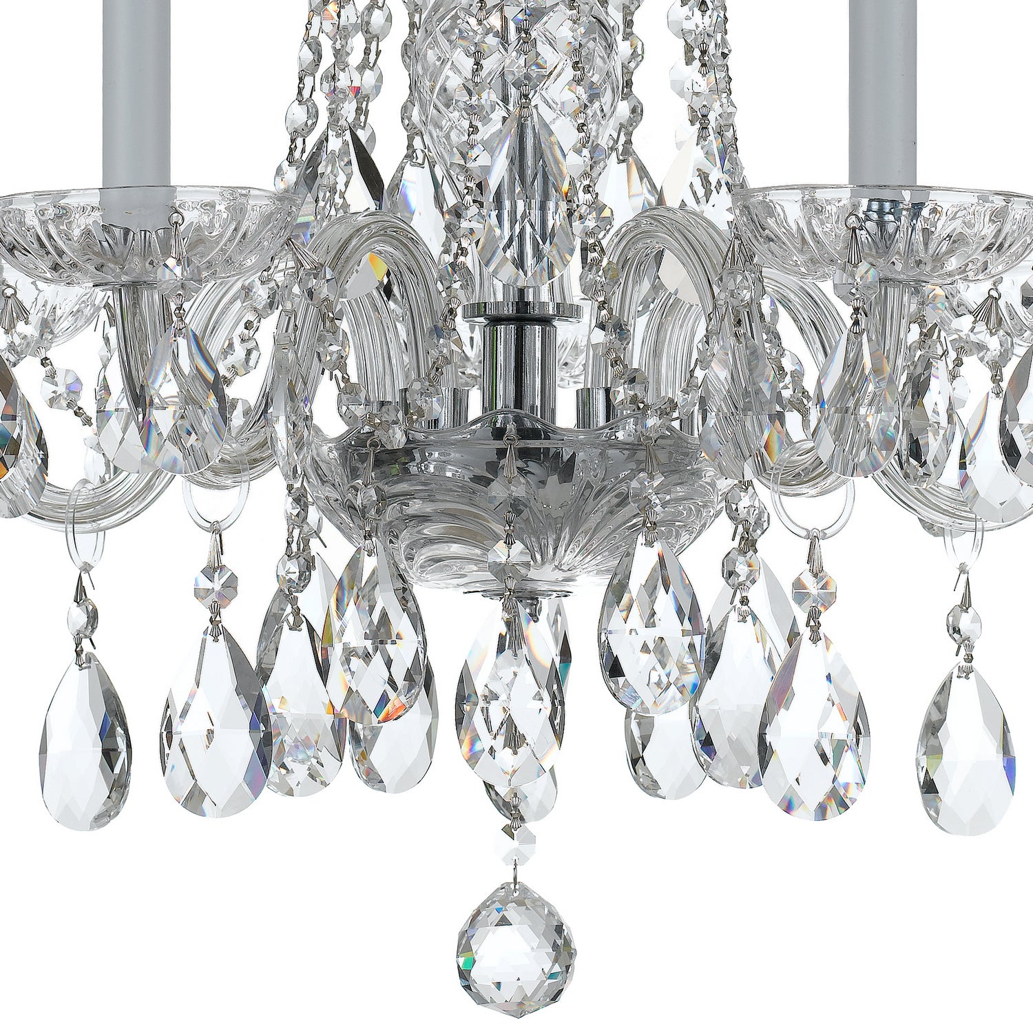 Crystorama - 1061-CH-CL-MWP - Five Light Mini Chandelier - Traditional Crystal - Polished Chrome