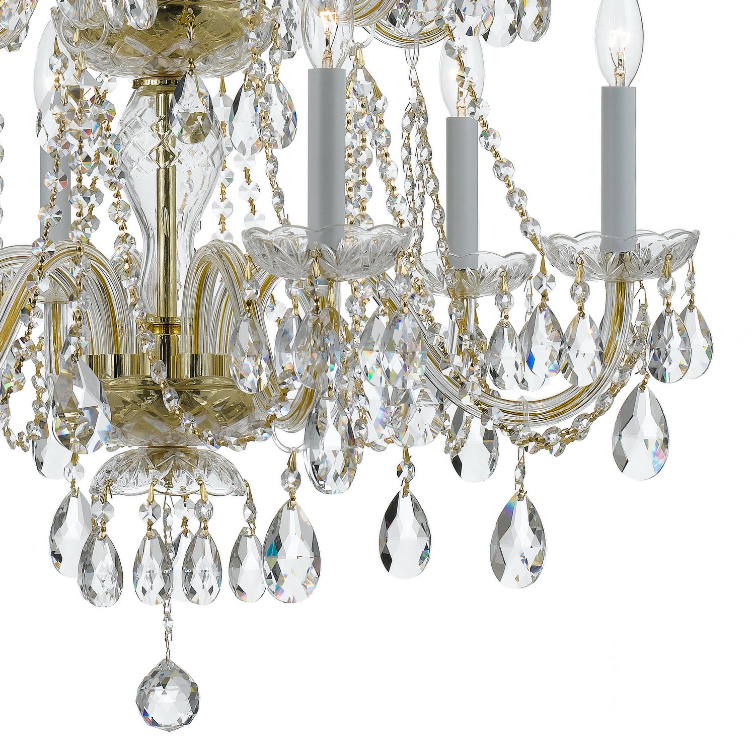 Crystorama - 1137-PB-CL-MWP - 12 Light Chandelier - Traditional Crystal - Polished Brass