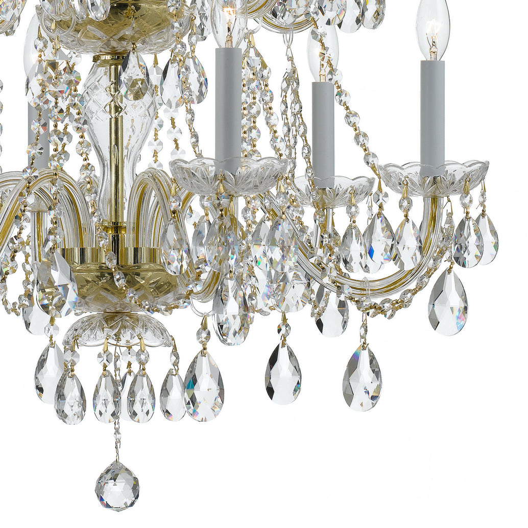 Crystorama - 1137-PB-CL-S - 12 Light Chandelier - Traditional Crystal - Polished Brass