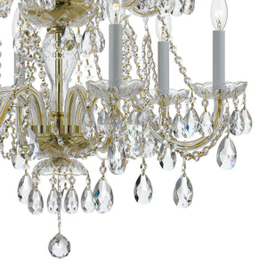 Crystorama - 1137-PB-CL-S - 12 Light Chandelier - Traditional Crystal - Polished Brass