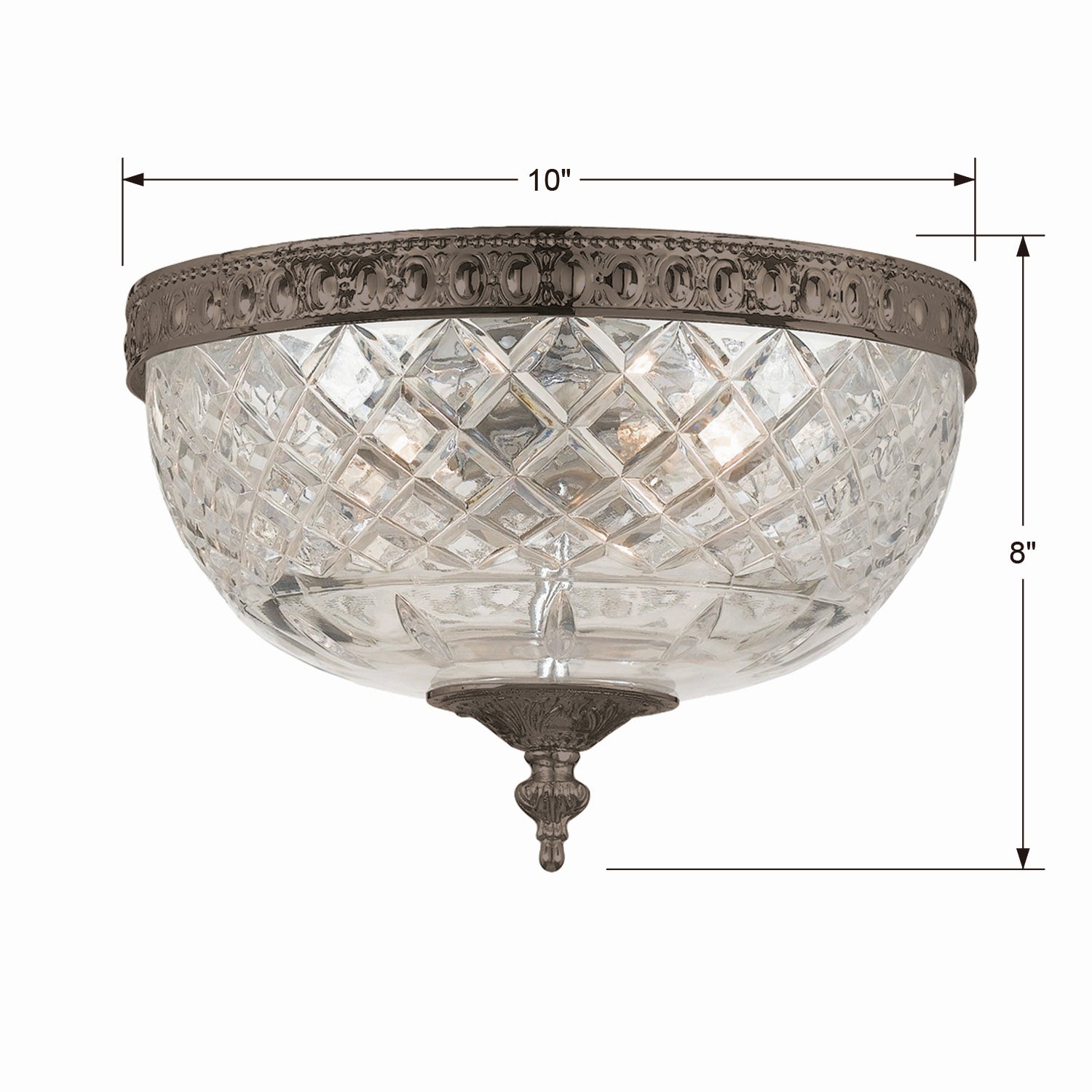 Crystorama - 117-10-EB - Two Light Flush Mount - Radley - English Bronze