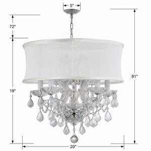 Crystorama - 4415-CH-SMW-CLM - Six Light Mini Chandelier - Brentwood - Polished Chrome