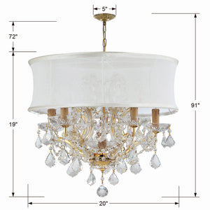 Crystorama - 4415-GD-SMW-CLM - Six Light Chandelier - Brentwood - Gold