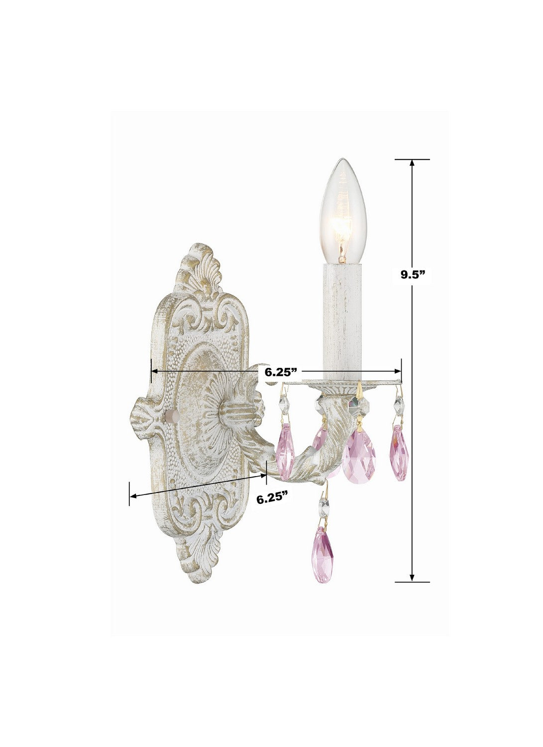 Crystorama - 5021-AW-RO-MWP - One Light Wall Sconce - Paris Market - Antique White