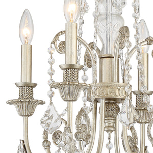 Crystorama - 5114-OS-CL-MWP - Four Light Mini Chandelier - Regis - Olde Silver