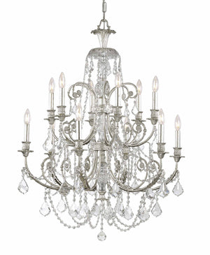 Crystorama - 5119-OS-CL-MWP - 12 Light Chandelier - Regis - Olde Silver