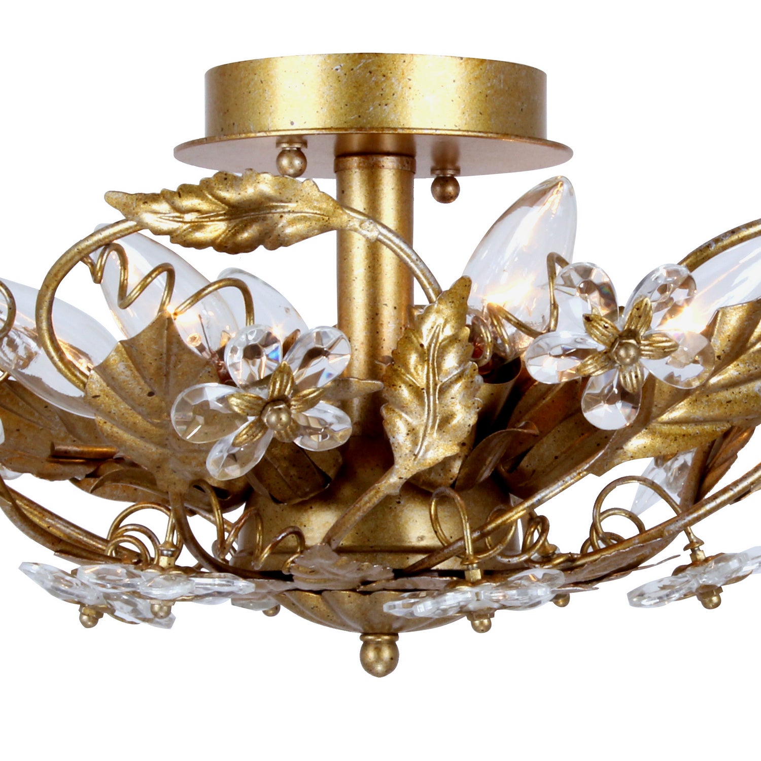 Crystorama - 5316-GL - Six Light Semi Flush Mount - Paris Market - Gold Leaf